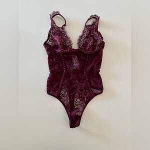 Victoria’s Secret Embellished Lace Plunge Teddy